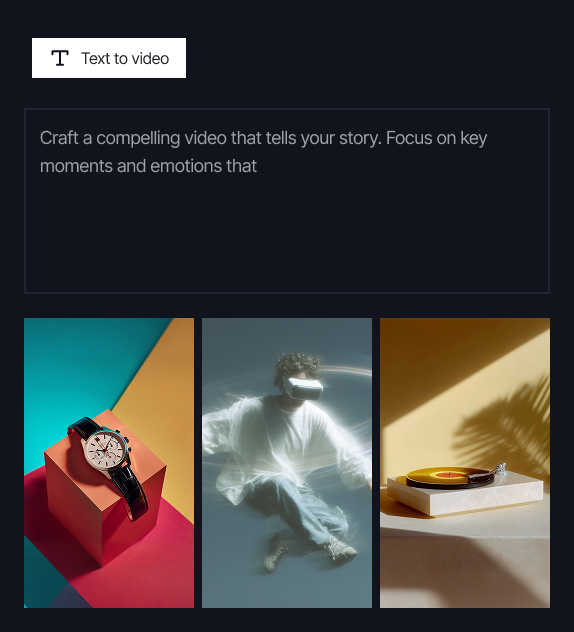 Text to video
